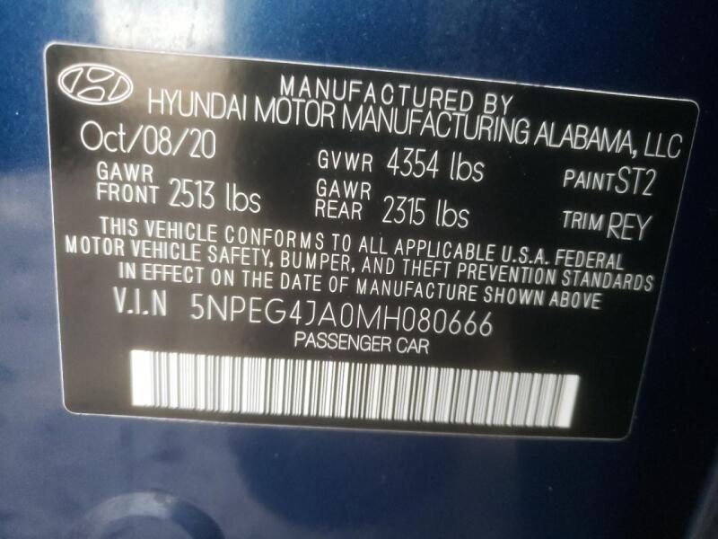 2021 HYUNDAI SONATA SE - 5NPEG4JA0MH080666 | SeoVin.biz