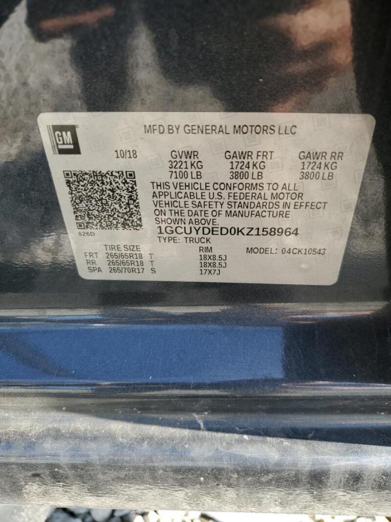 2019 CHEVROLET SILVERADO K1500 LT - 1GCUYDED0KZ158964 | SeoVin.biz