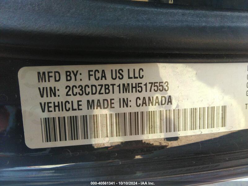 2021 DODGE CHALLENGER R/T - 2C3CDZBT1MH517553 | SeoVin.biz