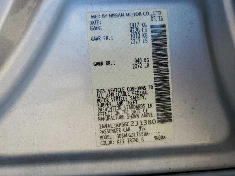 2016 NISSAN ALTIMA 2.5 - 1N4AL3AP6GC231380 | SeoVin.biz