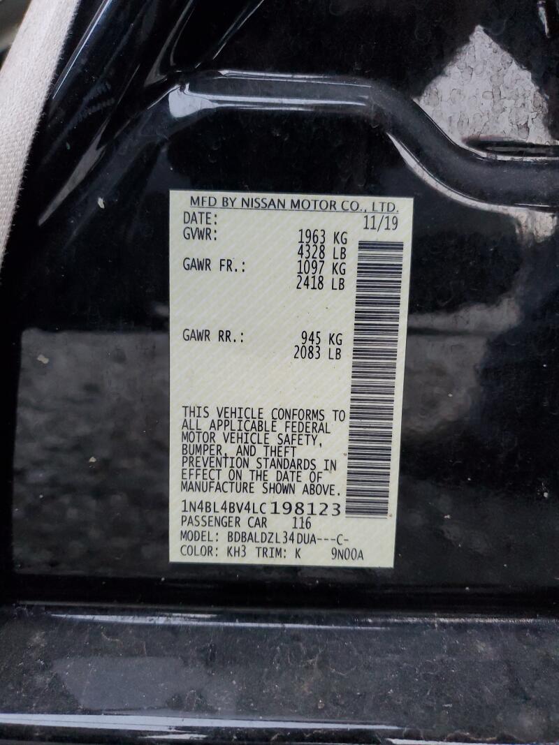 2020 NISSAN ALTIMA S - 1N4BL4BV4LC198123 | SeoVin.biz