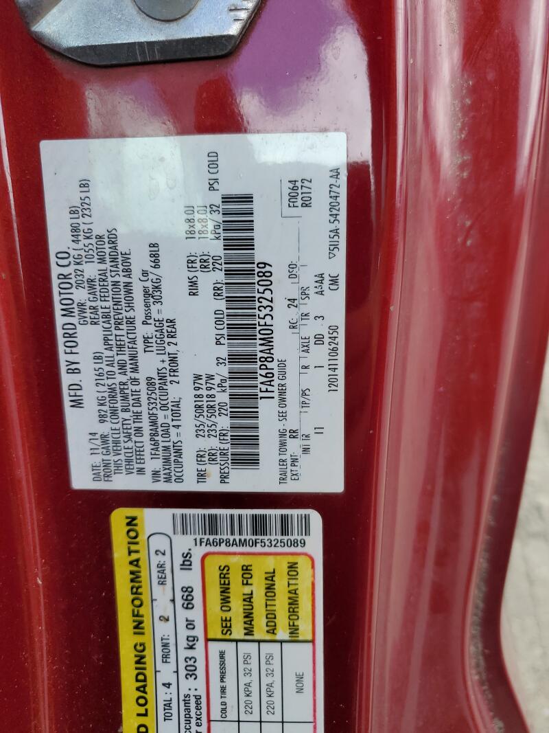 2015 FORD MUSTANG - 1FA6P8AM0F5325089 | SeoVin.biz