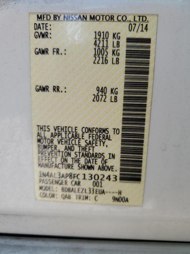 2015 NISSAN ALTIMA 2.5 - 1N4AL3AP8FC130243 | SeoVin.biz