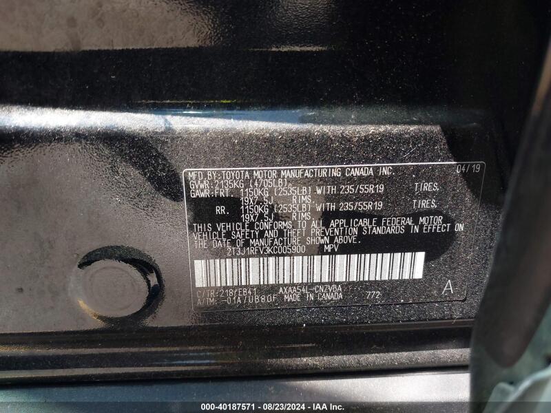 2019 TOYOTA RAV4 ADVENTURE - 2T3J1RFV3KC005900 | SeoVin.biz