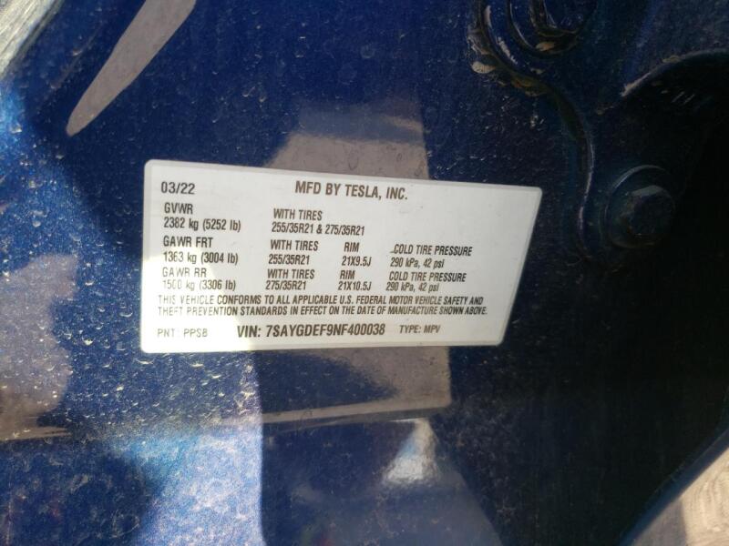 2022 TESLA MODEL Y - 7SAYGDEF9NF400038 | SeoVin.biz