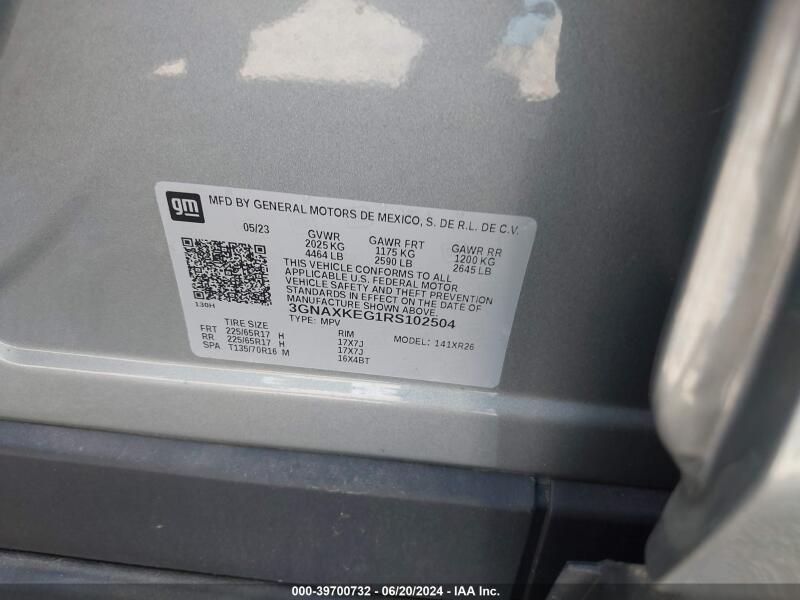 2024 CHEVROLET EQUINOX FWD LT - 3GNAXKEG1RS102504 | SeoVin.biz