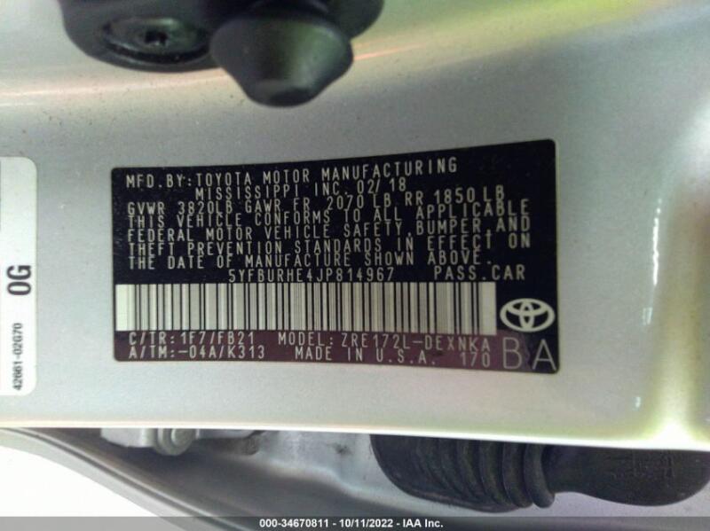 2018 TOYOTA COROLLA LE - 5YFBURHE4JP814967 | SeoVin.biz