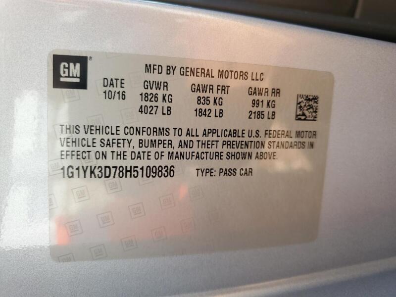 2017 CHEVROLET CORVETTE STINGRAY Z51 2LT - 1G1YK3D78H5109836 | SeoVin.biz