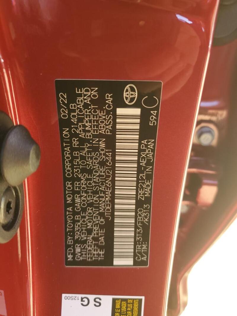 2022 TOYOTA COROLLA LE - JTDEPMAE6NJ216441 | SeoVin.biz