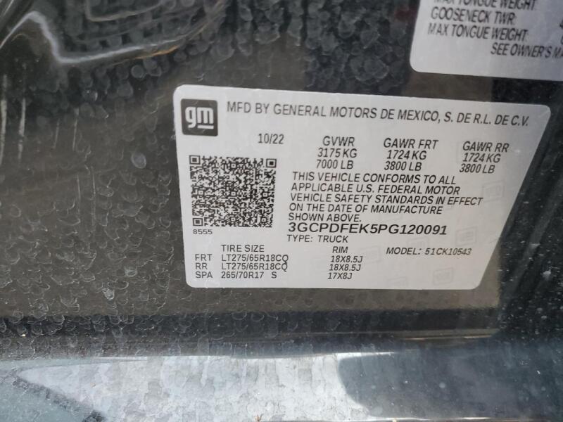 2023 CHEVROLET SILVERADO K1500 LT TRAIL BOSS - 3GCPDFEK5PG120091 | SeoVin.biz