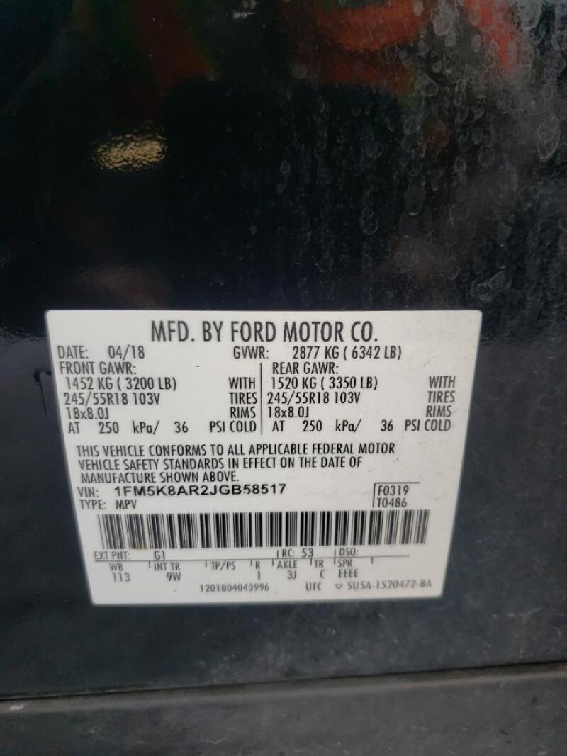 2018 FORD EXPLORER POLICE INTERCEPTOR - 1FM5K8AR2JGB58517 | SeoVin.biz