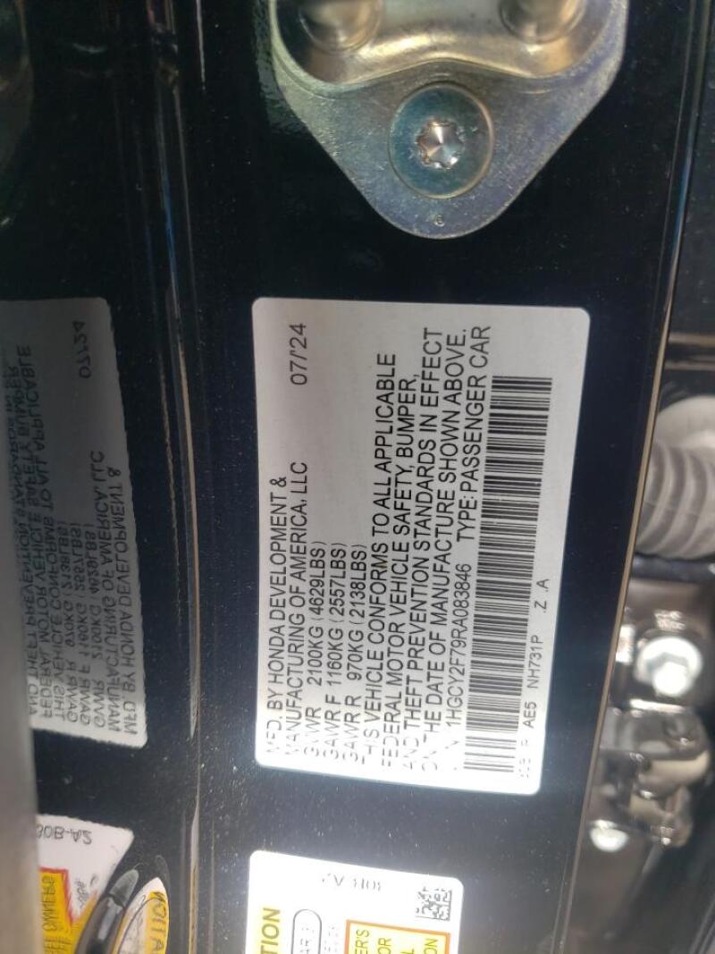 2024 HONDA ACCORD HYBRID SPORT-L - 1HGCY2F79RA083846 | SeoVin.biz