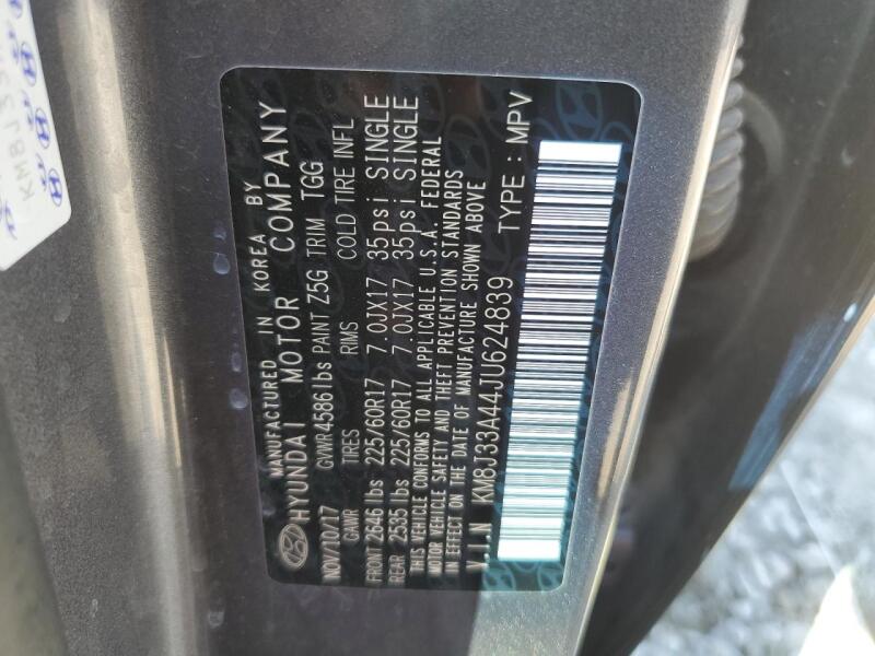 2018 HYUNDAI TUCSON SEL - KM8J33A44JU624839 | SeoVin.biz