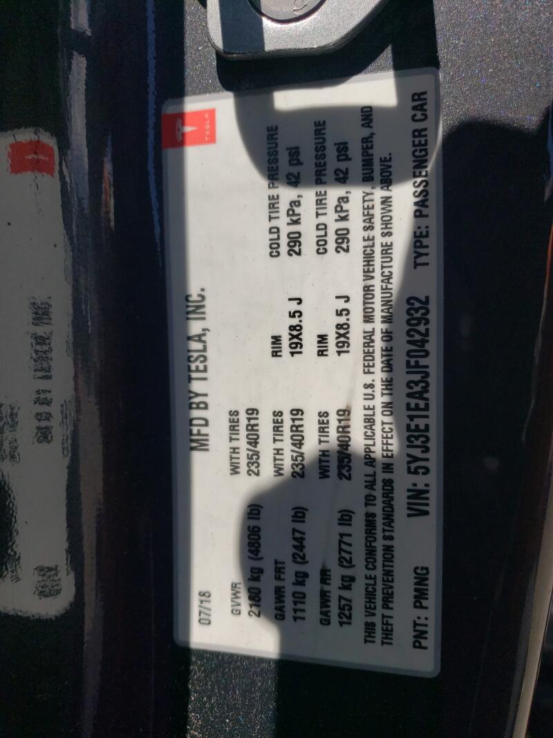 2018 TESLA MODEL 3 - 5YJ3E1EA3JF042932 | SeoVin.biz