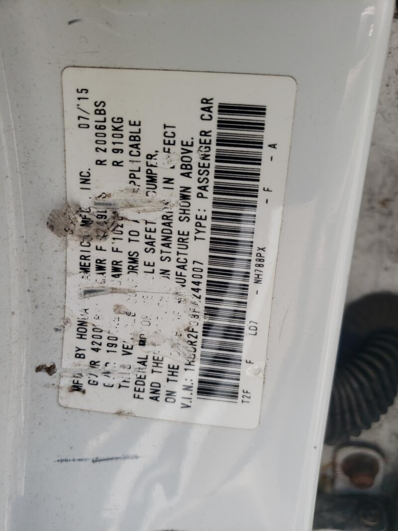 2015 HONDA ACCORD LX - 1HGCR2F39FA244007 | SeoVin.biz