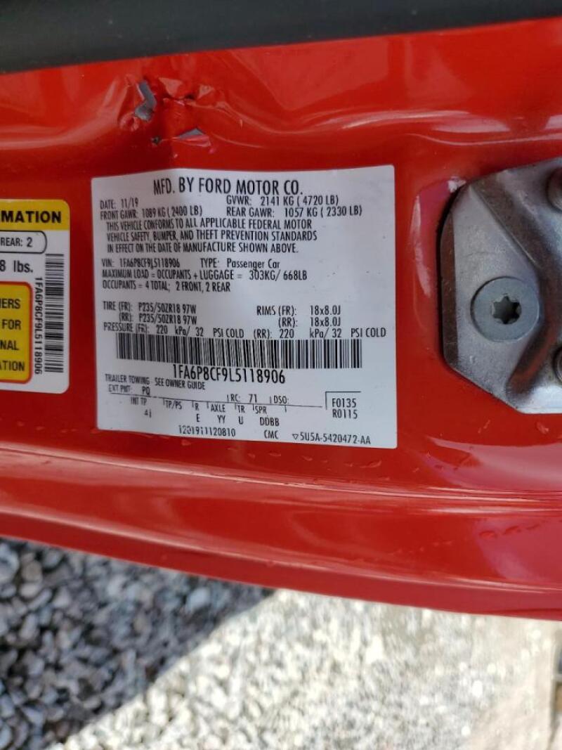 2020 FORD MUSTANG GT - 1FA6P8CF9L5118906 | SeoVin.biz