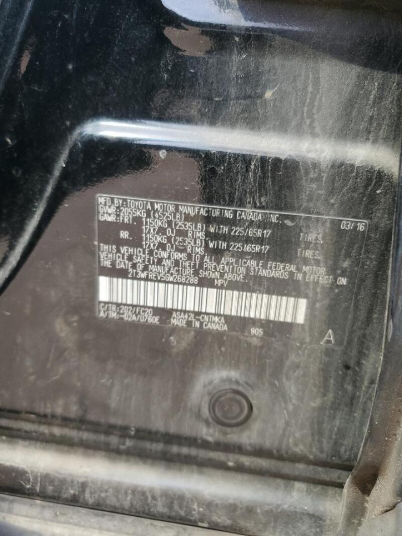 2016 TOYOTA RAV4 XLE - 2T3WFREV5GW268288 | SeoVin.biz