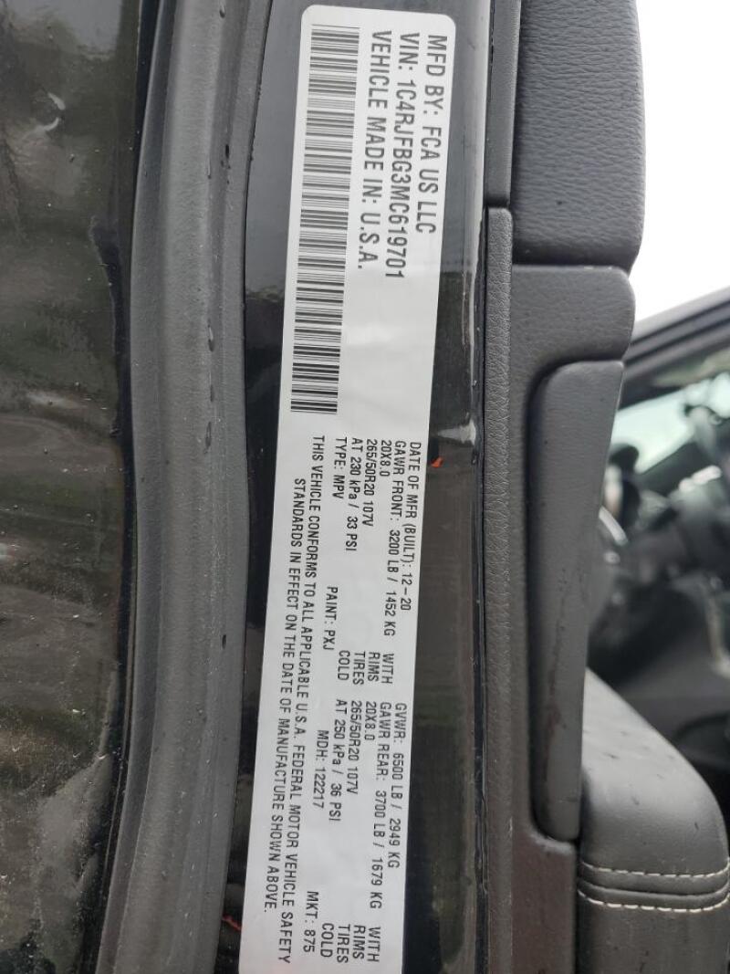 2021 JEEP GRAND CHEROKEE LIMITED - 1C4RJFBG3MC619701 | SeoVin.biz