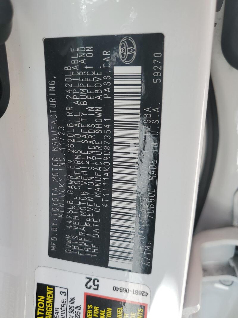 2024 TOYOTA CAMRY SE NIGHT SHADE - 4T1T11AK0RU873541 | SeoVin.biz