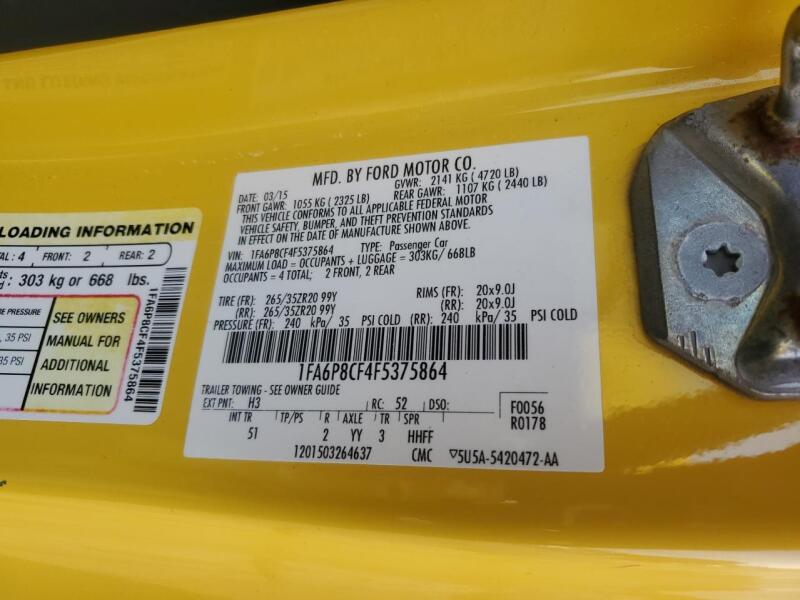 2015 FORD MUSTANG GT - 1FA6P8CF4F5375864 | SeoVin.biz