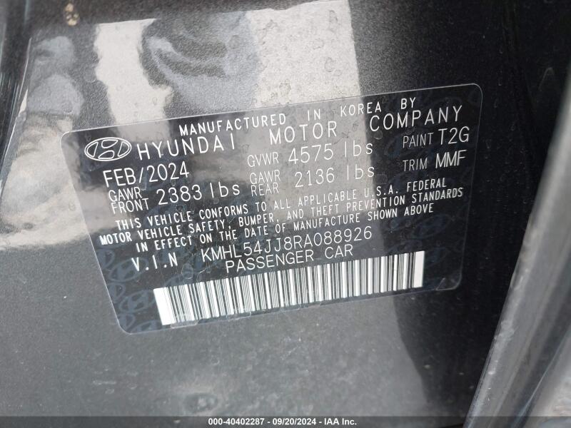 2024 HYUNDAI SONATA HYBRID LIMITED - KMHL54JJ8RA088926 | SeoVin.biz