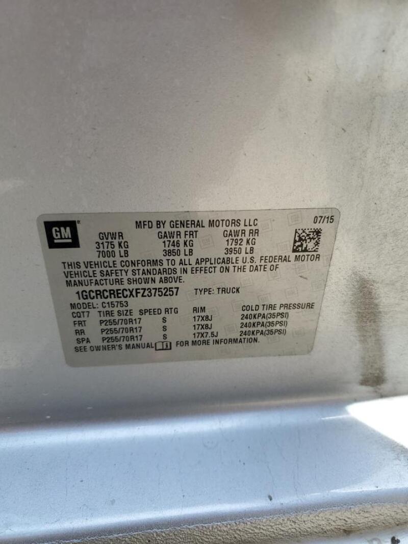 2015 CHEVROLET SILVERADO C1500 LT - 1GCRCRECXFZ375257 | SeoVin.biz