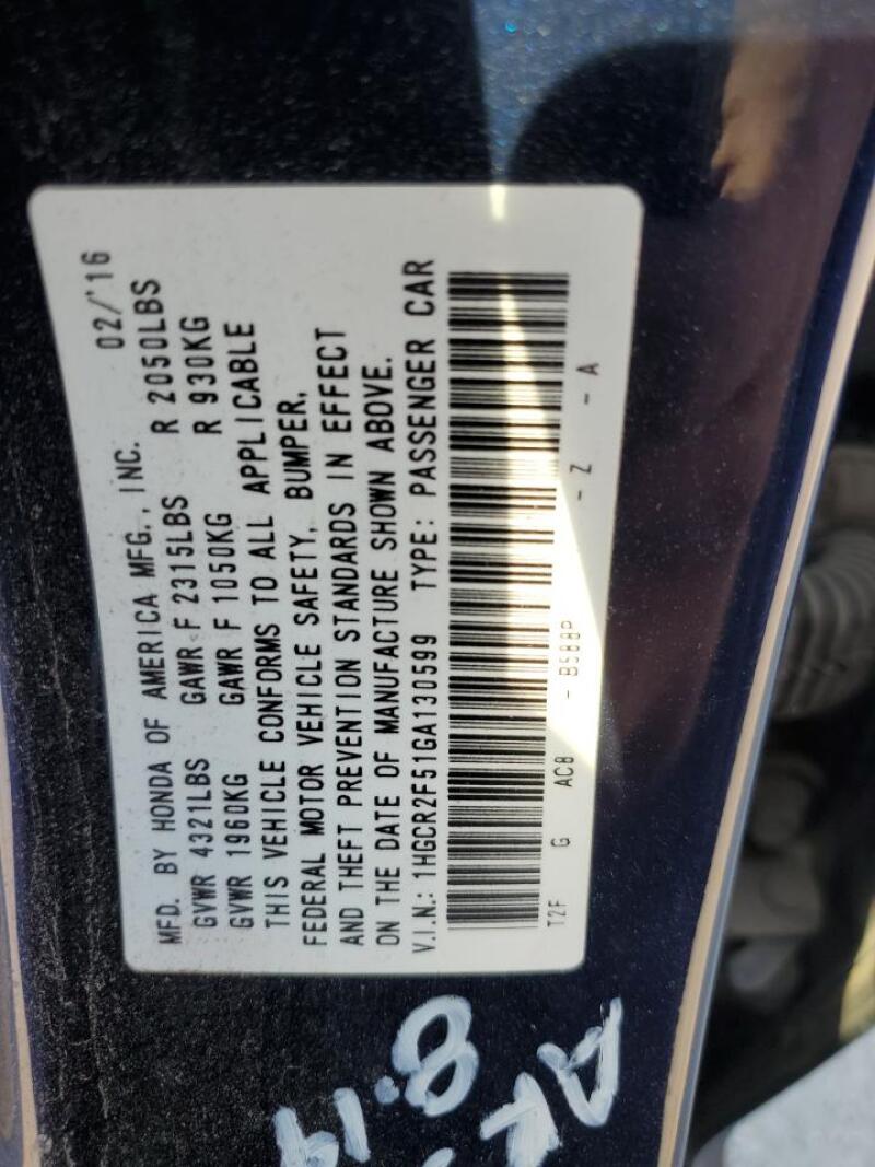 2016 HONDA ACCORD SPORT - 1HGCR2F51GA130599 | SeoVin.biz