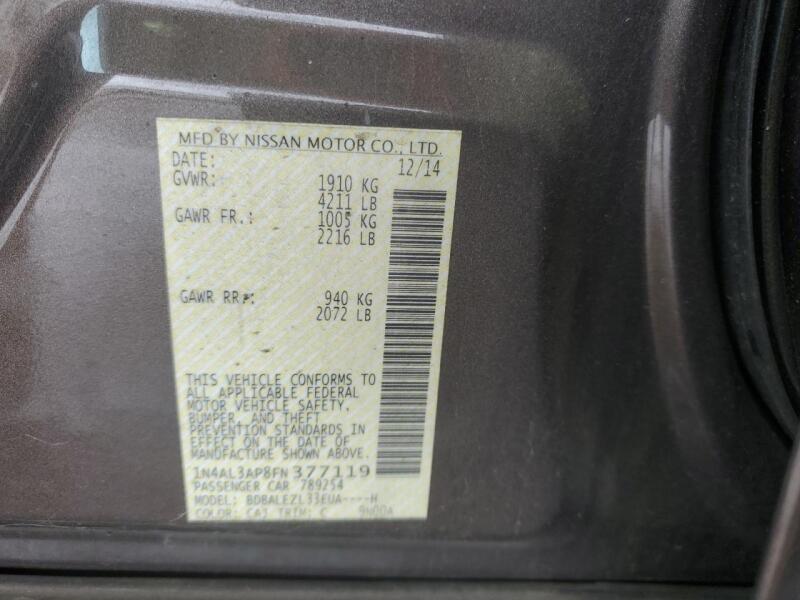 2015 NISSAN ALTIMA 2.5 - 1N4AL3AP8FN377119 | SeoVin.biz