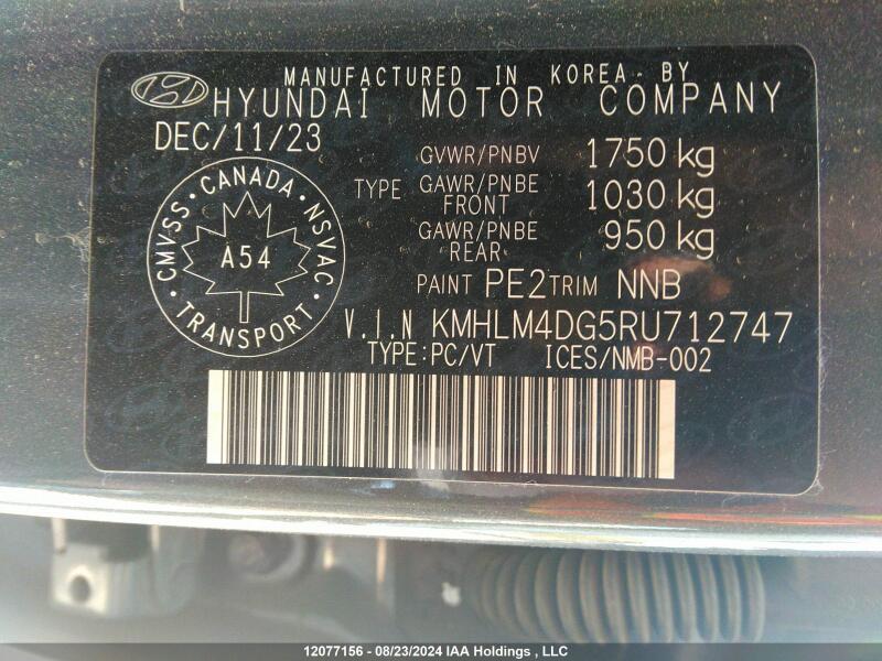 2024 HYUNDAI ELANTRA SEL - KMHLM4DG5RU712747 | SeoVin.biz
