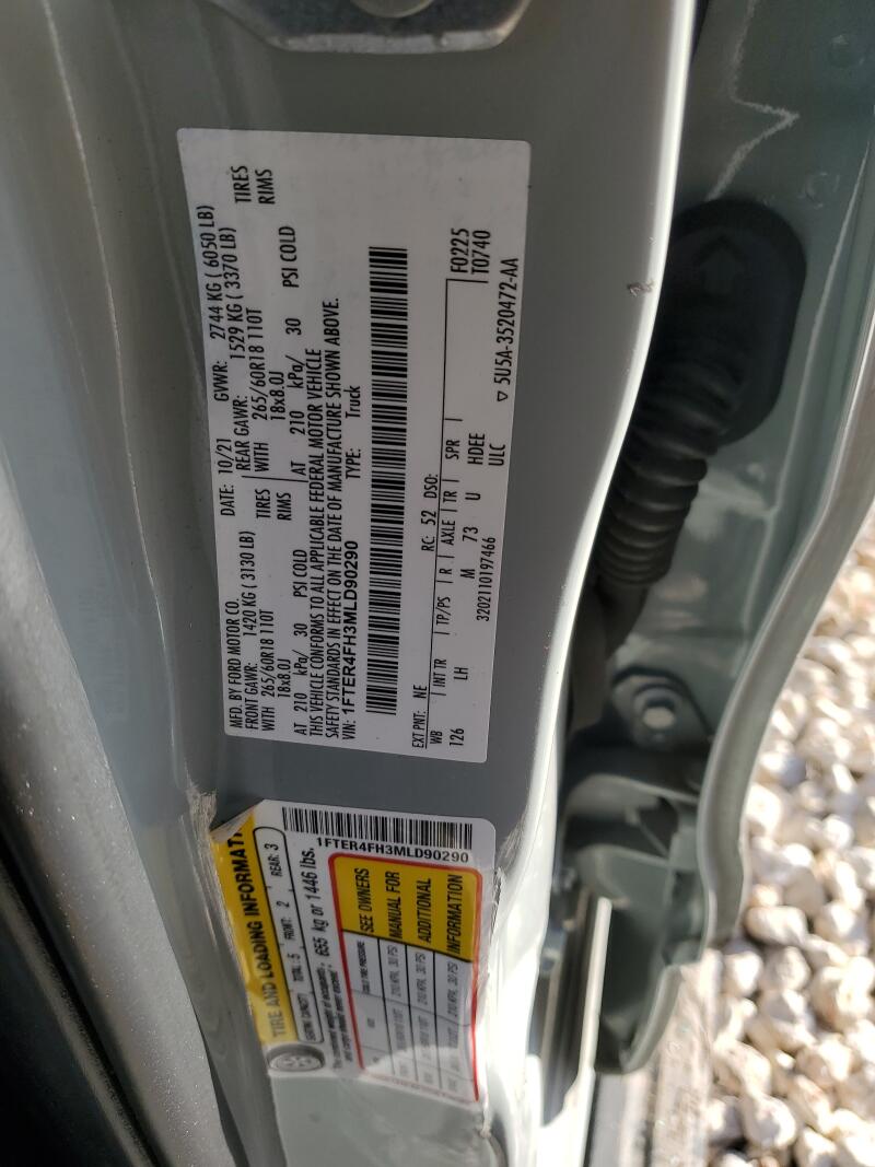 2021 FORD RANGER XL - 1FTER4FH3MLD90290 | SeoVin.biz