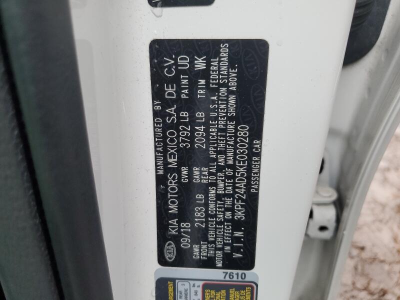 2019 KIA FORTE FE - 3KPF24AD5KE030280 | SeoVin.biz