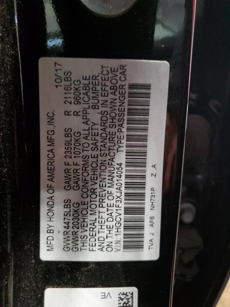 2018 HONDA ACCORD SPORT - 1HGCV1F3XJA014054 | SeoVin.biz