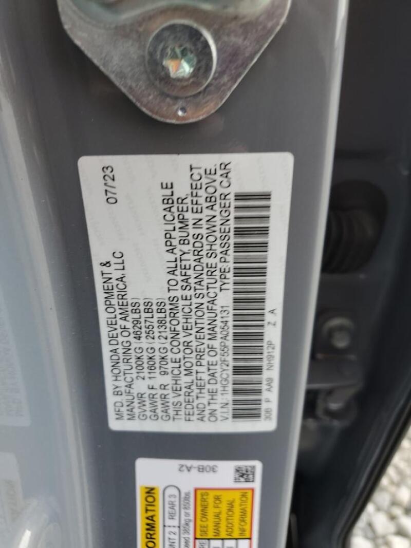 2023 HONDA ACCORD HYBRID SPORT - 1HGCY2F55PA054131 | SeoVin.biz