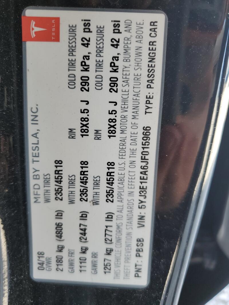 2018 TESLA MODEL 3 - 5YJ3E1EA6JF015966 | SeoVin.biz
