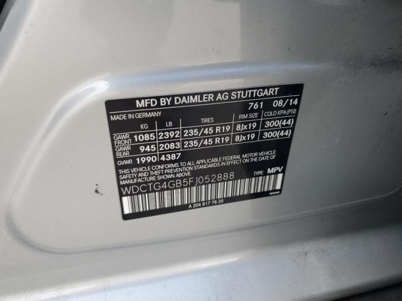 2015 MERCEDES-BENZ GLA 250 4MATIC - WDCTG4GB5FJ052888 | SeoVin.biz