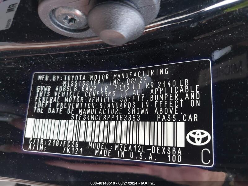 2023 TOYOTA COROLLA SE - 5YFS4MCE8PP163863 | SeoVin.biz