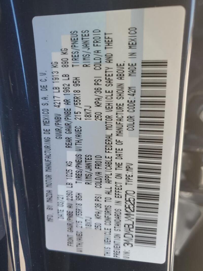 2021 MAZDA CX-30 SELECT - 3MVDMABLXMM252570 | SeoVin.biz