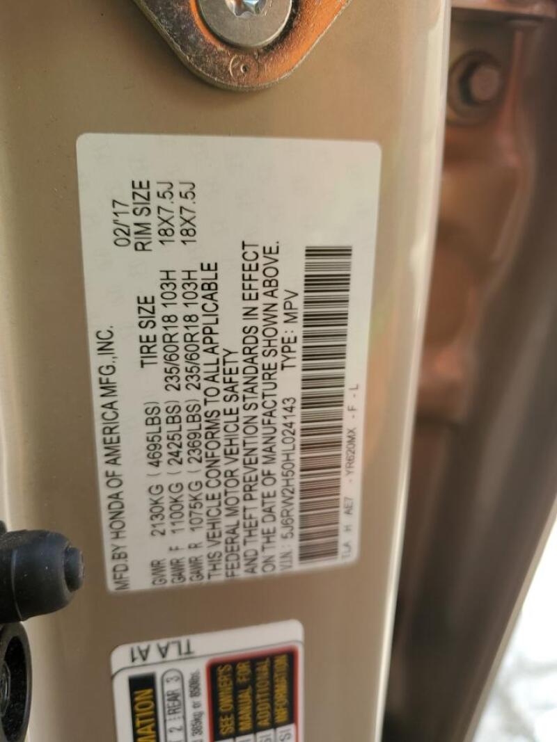 2017 HONDA CR-V EX - 5J6RW2H50HL024143 | SeoVin.biz