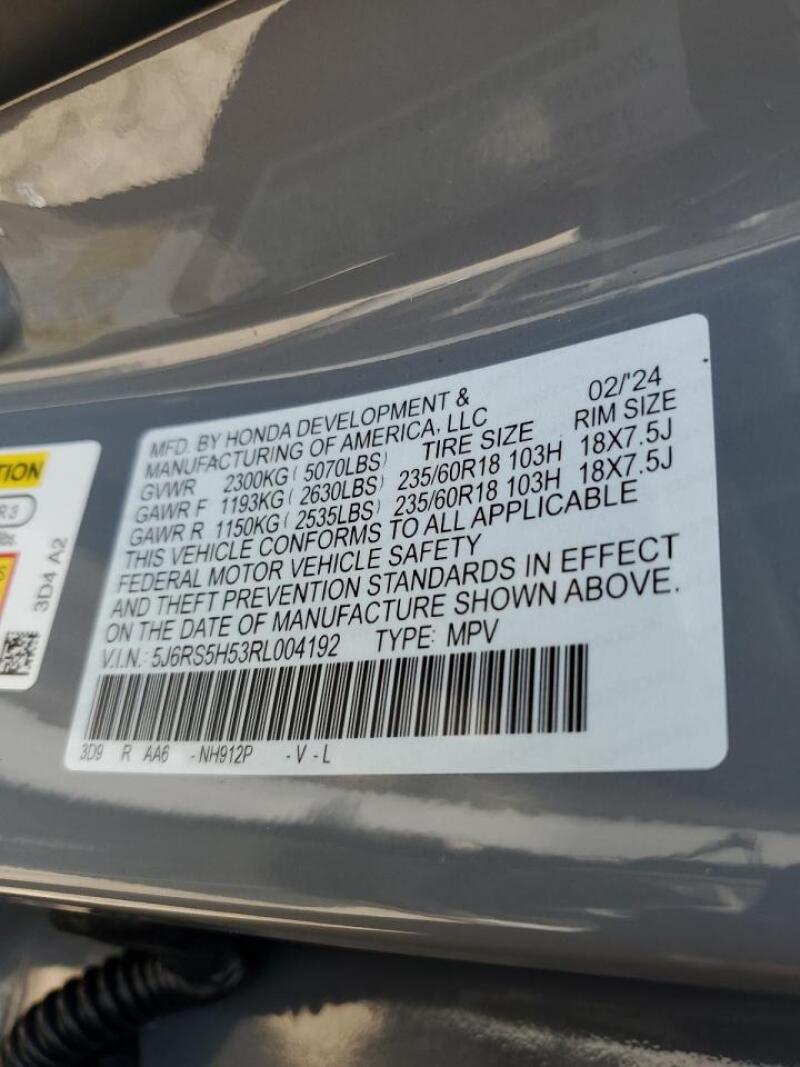 2024 HONDA CR-V SPORT - 5J6RS5H53RL004192 | SeoVin.biz