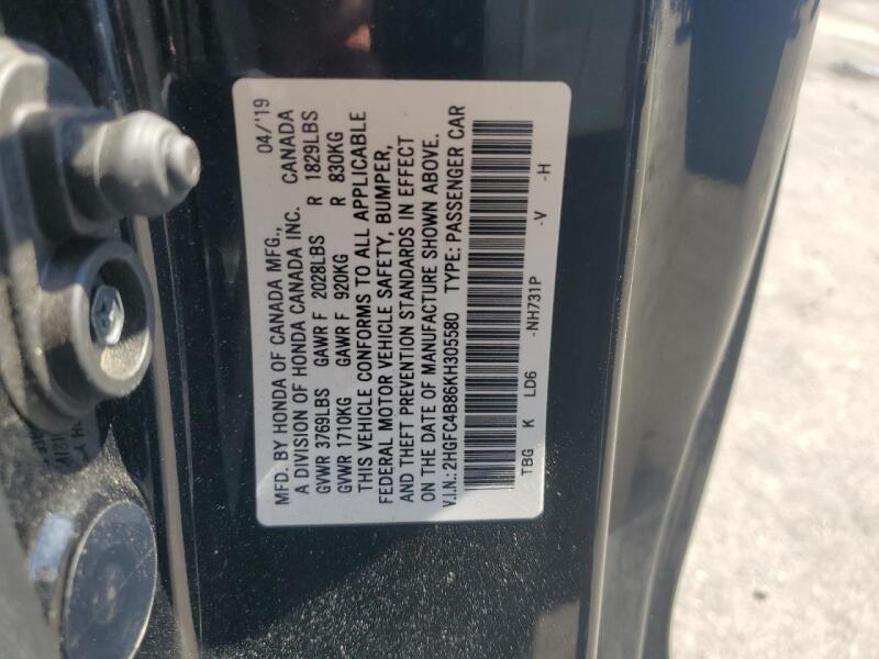 2019 HONDA CIVIC SPORT - 2HGFC4B86KH305580 | SeoVin.biz