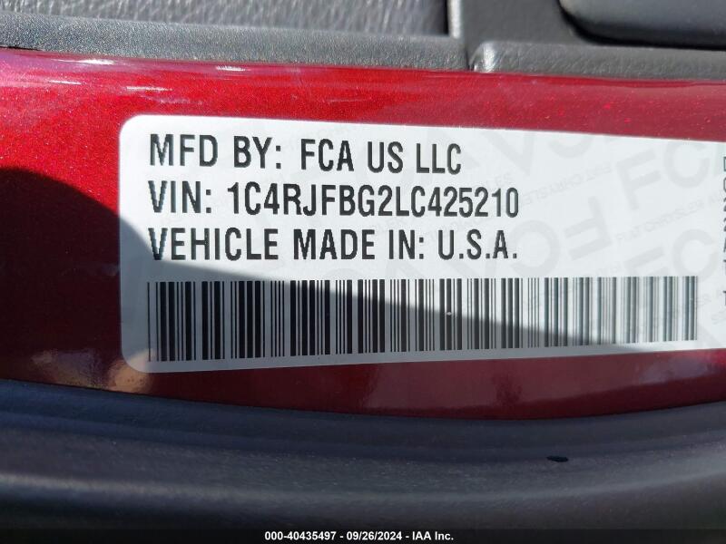 2020 JEEP GRAND CHEROKEE LIMITED X 4X4 - 1C4RJFBG2LC425210 | SeoVin.biz