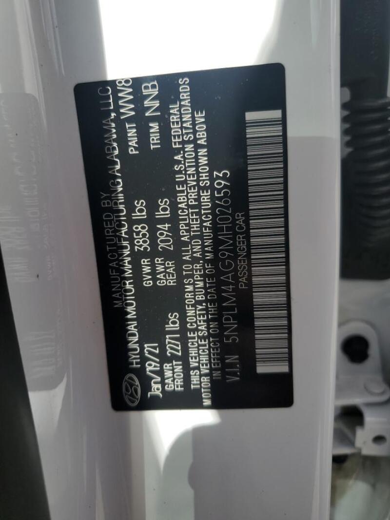 2021 HYUNDAI ELANTRA SEL - 5NPLM4AG9MH026593 | SeoVin.biz