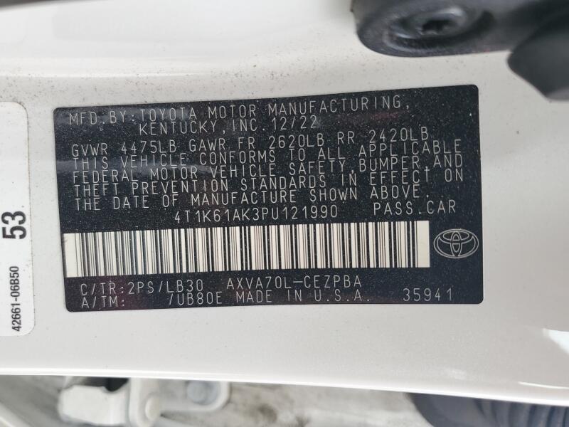 2023 TOYOTA CAMRY XSE - 4T1K61AK3PU121990 | SeoVin.biz