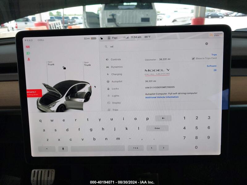 2021 TESLA MODEL Y PERFORMANCE DUAL MOTOR ALL-WHEEL DRIVE - 5YJYGDEF0MF216005 | SeoVin.biz