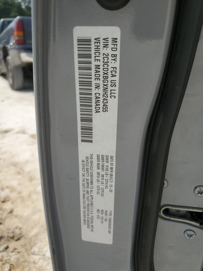 2022 DODGE CHARGER SXT - 2C3CDXBGXNH243455 | SeoVin.biz