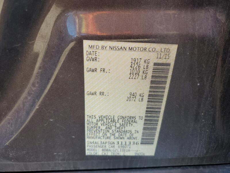 2016 NISSAN ALTIMA 2.5 - 1N4AL3AP3GN311336 | SeoVin.biz