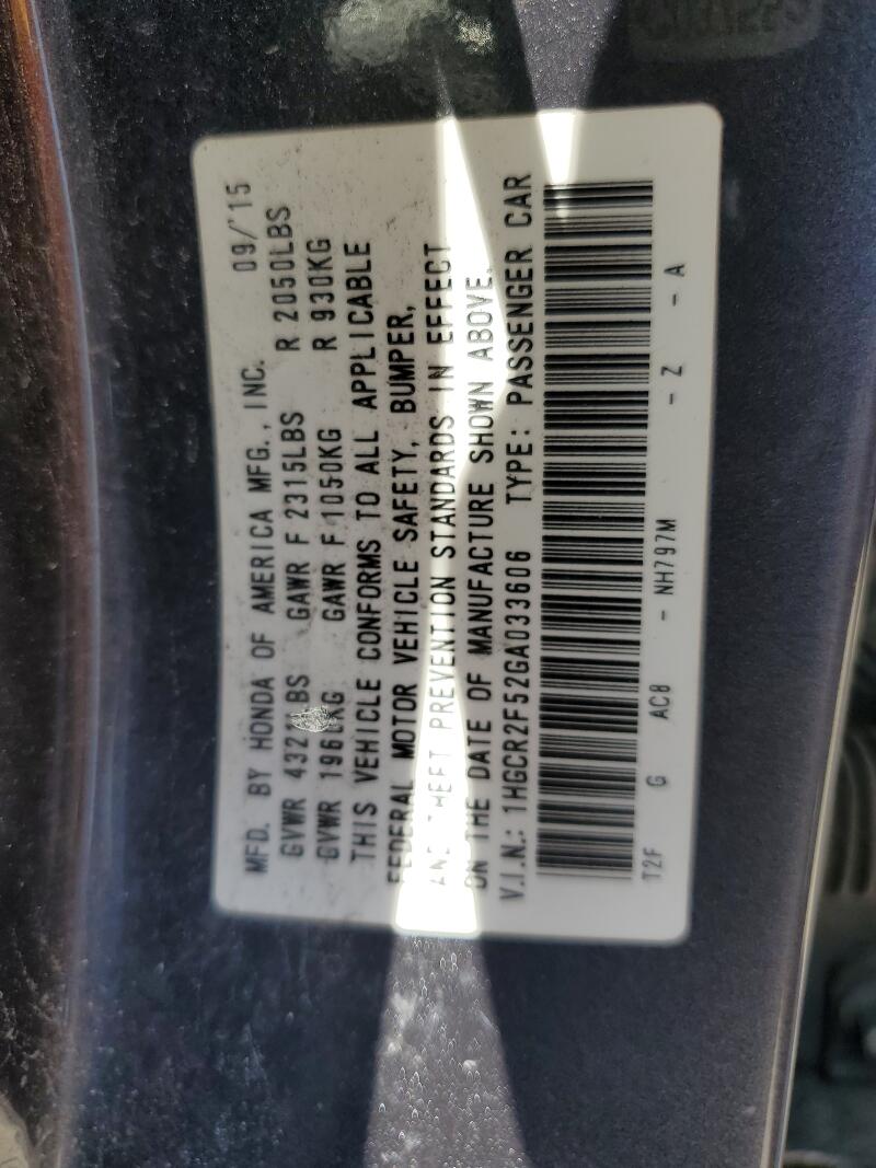 2016 HONDA ACCORD SPORT - 1HGCR2F52GA033606 | SeoVin.biz