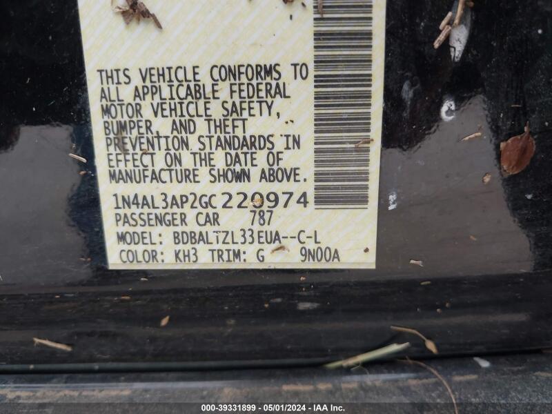 2016 NISSAN ALTIMA 2.5 SL - 1N4AL3AP2GC220974 | SeoVin.biz