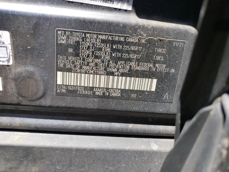 2021 TOYOTA RAV4 LE - 2T3H1RFV3MC118862 | SeoVin.biz