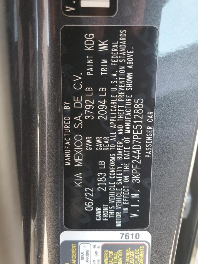 2023 KIA FORTE LX - 3KPF24AD7PE512885 | SeoVin.biz